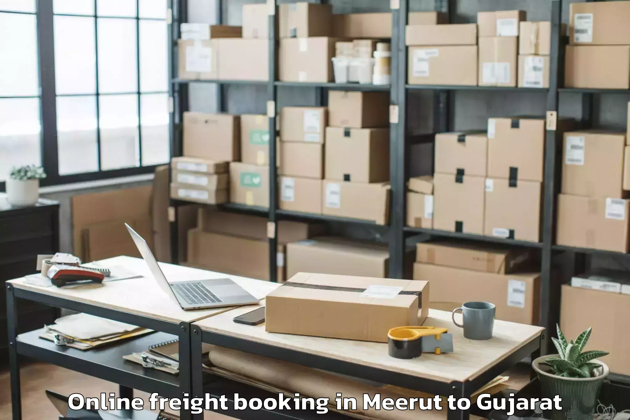 Easy Meerut to Ranavav Online Freight Booking Booking